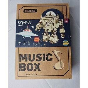 Robotime Orpheus Robot Music Box Steampunk 3D Wood Puzzle Model Kit NEW